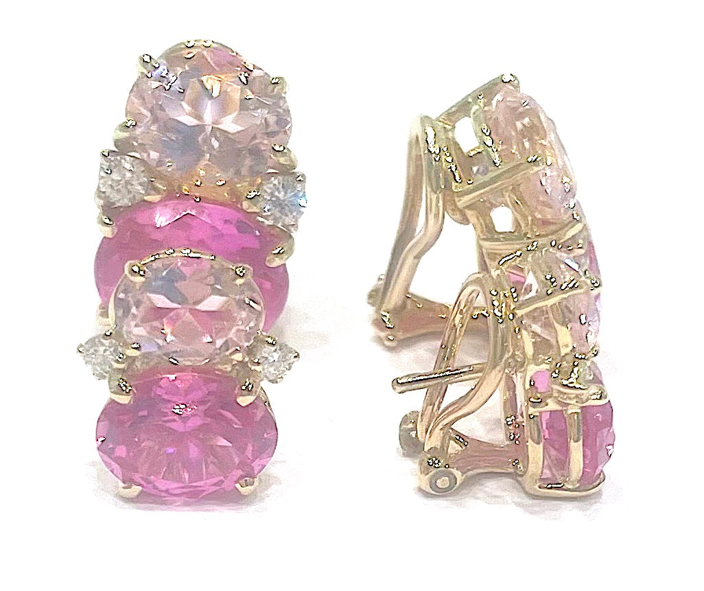 18kt Yellow Gold Mini Emerald Cut Ring with Blue Topaz and Peridot