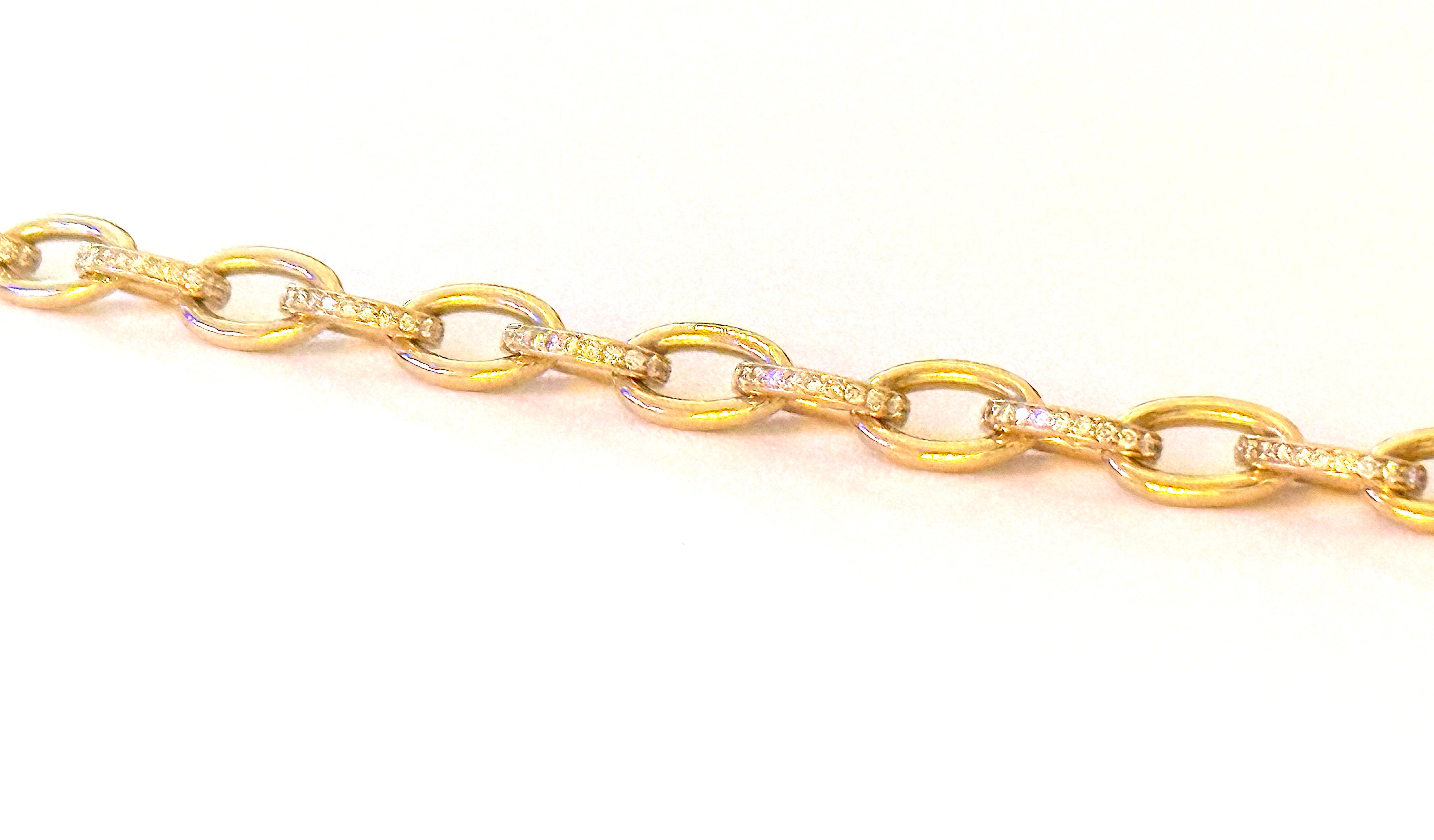 18kt Gold and Diamond Link Bracelet