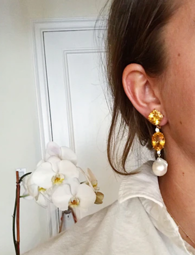 18Karat Medium GUM DROP™ Earrings with Pearls and Diamonds