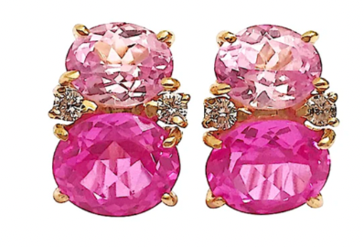 18kt Yellow Gold Mini Emerald Cut Ring with Blue Topaz and Peridot