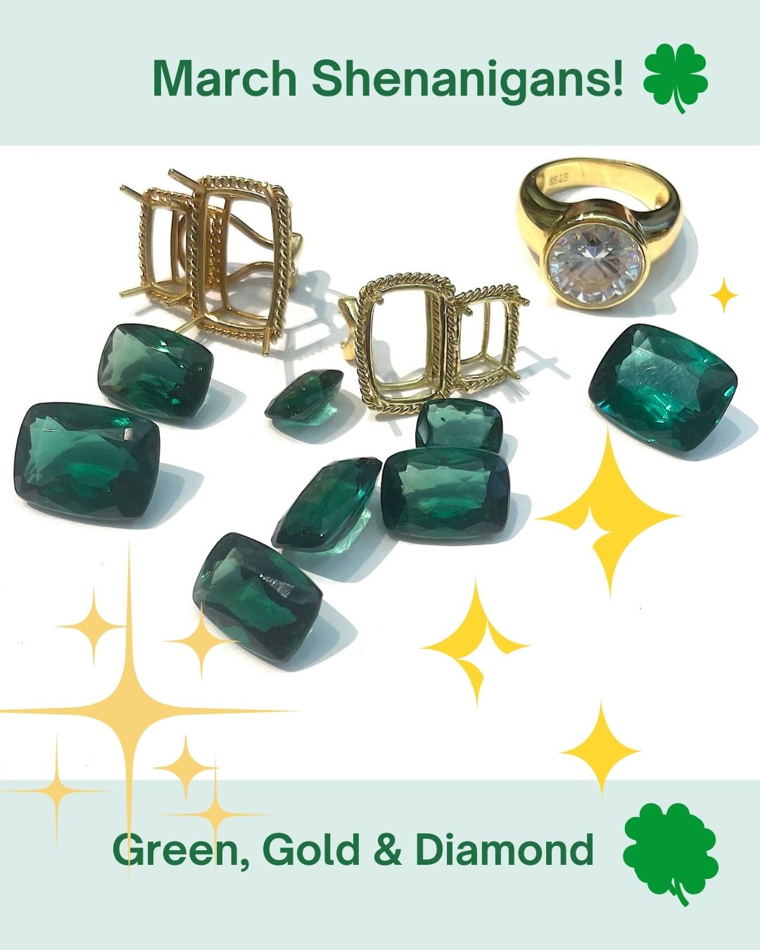 18kt Yellow Gold Cushion Cut Earring with Rope Twist Border with Blue Topaz and Green Quartz