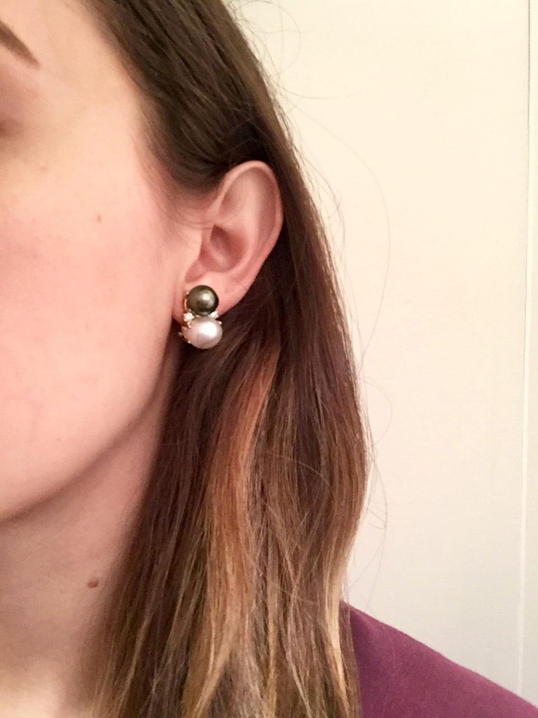 18Karat Medium GUM DROP™ Earrings with Pearls and Diamonds