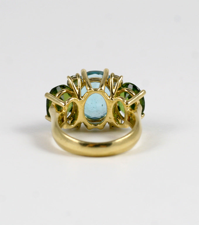 Large GUM DROP™ Ring with Citrine and Amethyst and Diamonds