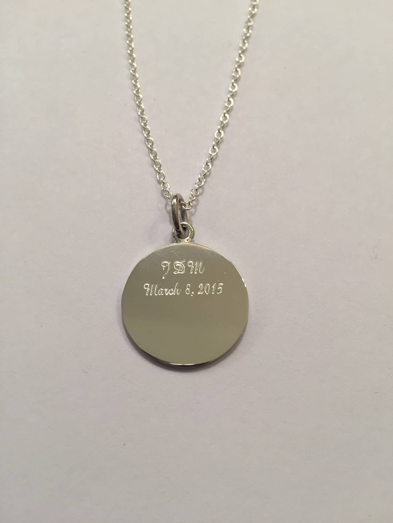 Personalized Silver First Communion Pendant Necklace