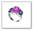 Medium GUM DROP™ Ring with Pink and Rock Crystal