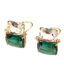 18kt Bonheur Ring with Green Amethyst, Amethyst and Blue Topaz