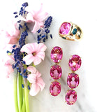 Elegant Three-Stone Ring with Gold Rope Twist Border