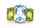 Medium GUM DROP™ Earrings with Pearls and Peridot and Four Diamonds
