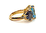 Large GUM DROP™ Ring with Citrine and Amethyst and Diamonds