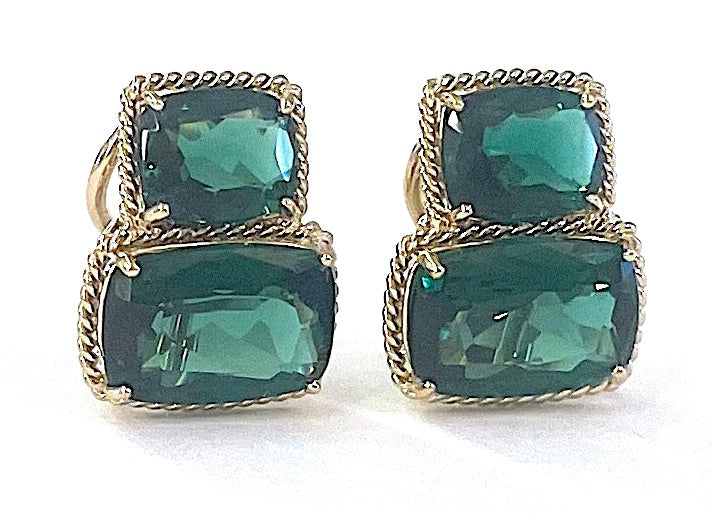 Blue Topaz Emerald Cut Statement ring