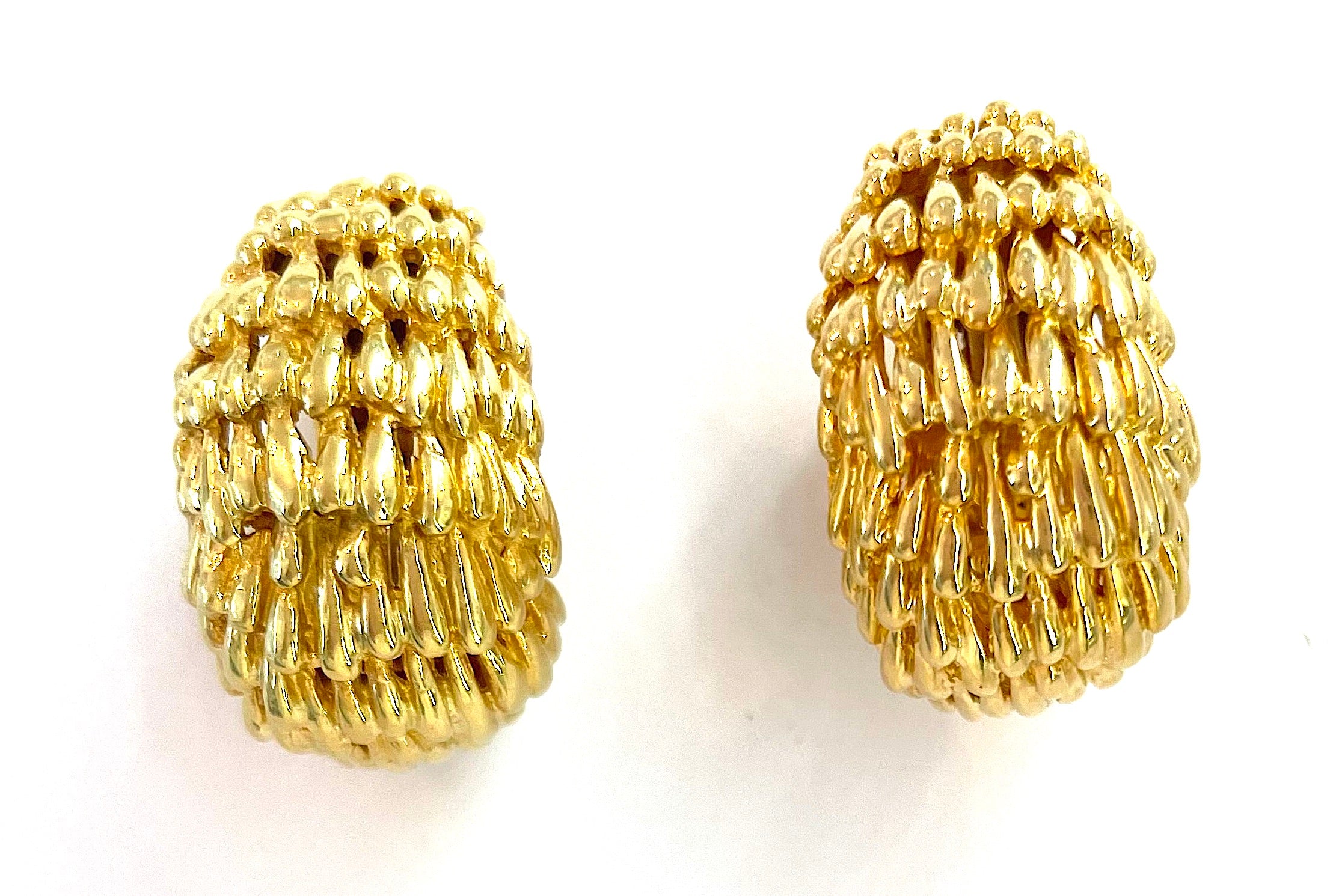 Elegant Gold Creole Earring  by David Webb