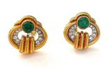 Elegant Gold Emerald and Diamond Earring  by David Webb