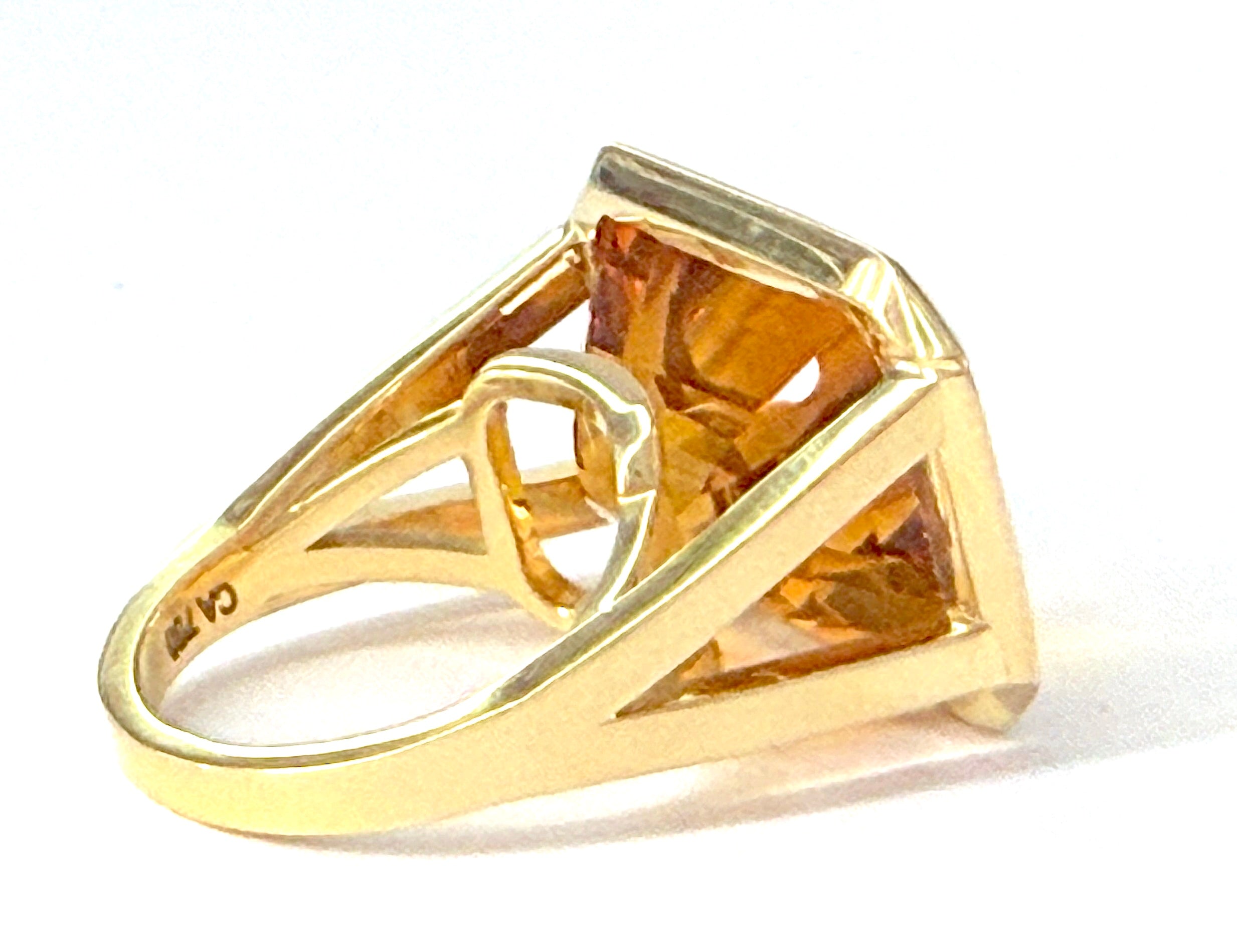 Blue Topaz Emerald Cut Statement ring