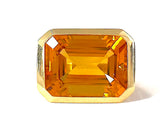 Blue Topaz Emerald Cut Statement ring