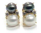 Large GUM DROP™ Earrings with South Sea Pearls and Diamonds