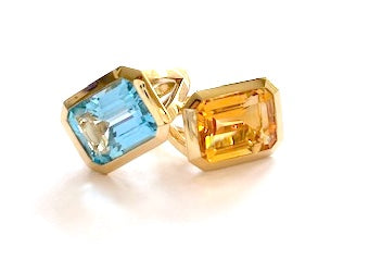 Citrine Emerald Cut Ring