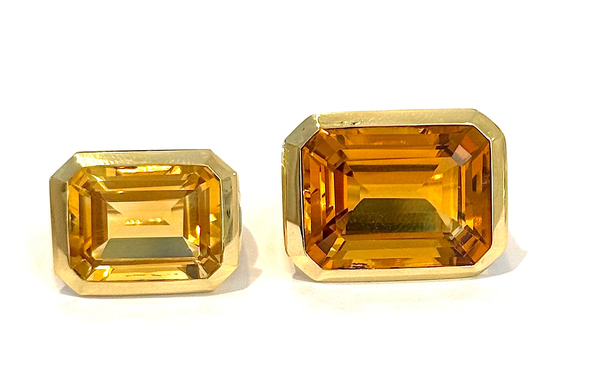 Citrine Emerald Cut Ring