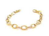 18kt Gold and Diamond Link Bracelet