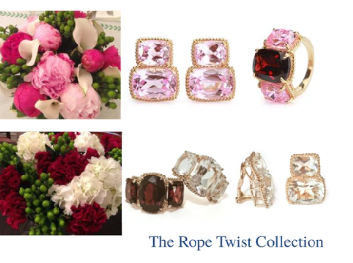 Yellow Gold Double Cushion Earrings with Rock Crystal and Smoky Topaz