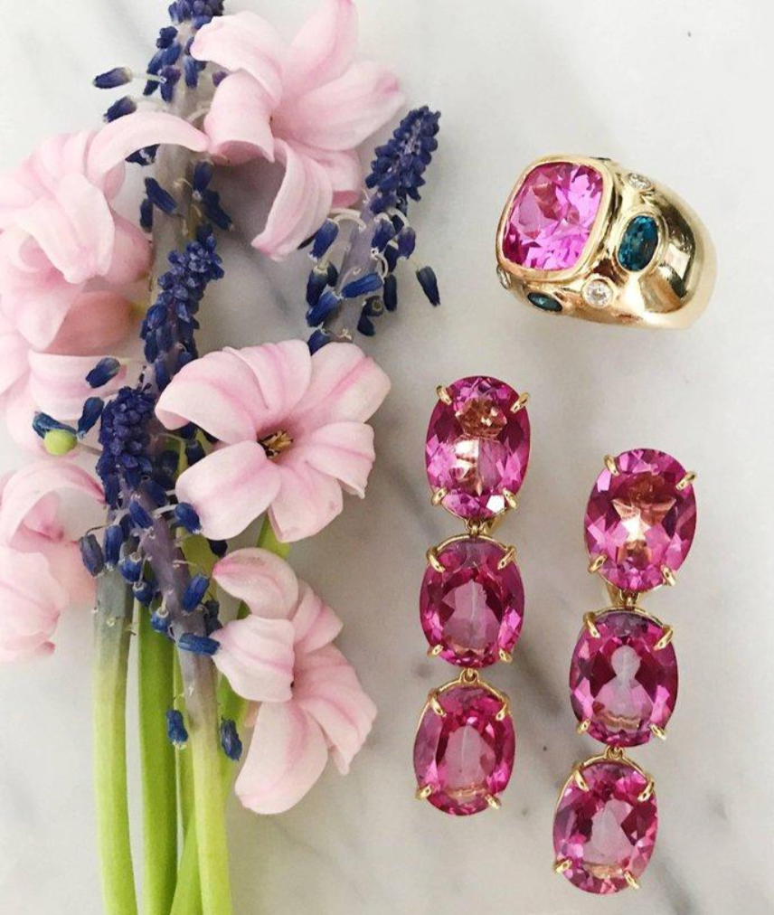 Blue Topaz Emerald Cut Statement ring