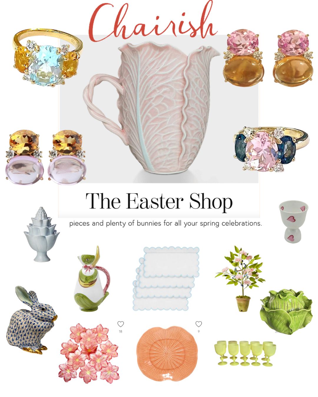 18kt Yellow Gold Cushion Cut Earring with Rope Twist Border with Blue Topaz and Green Quartz