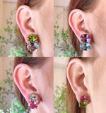 Grande GUM DROP™ Earrings with Garnet and Cabochon Garnet and Diamonds