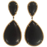 Rock Crystal and Gold Wrapped Cushion Drop Earrings