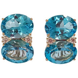 Grande GUM DROP™ earrings With Blue Topaz and Diamonds