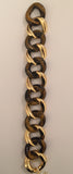 18kt Ebony Wood and Gold Link Bracelet