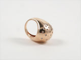 Rose Gold Dome Ring with Diamonds