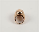 Rose Gold Dome Ring with Diamonds