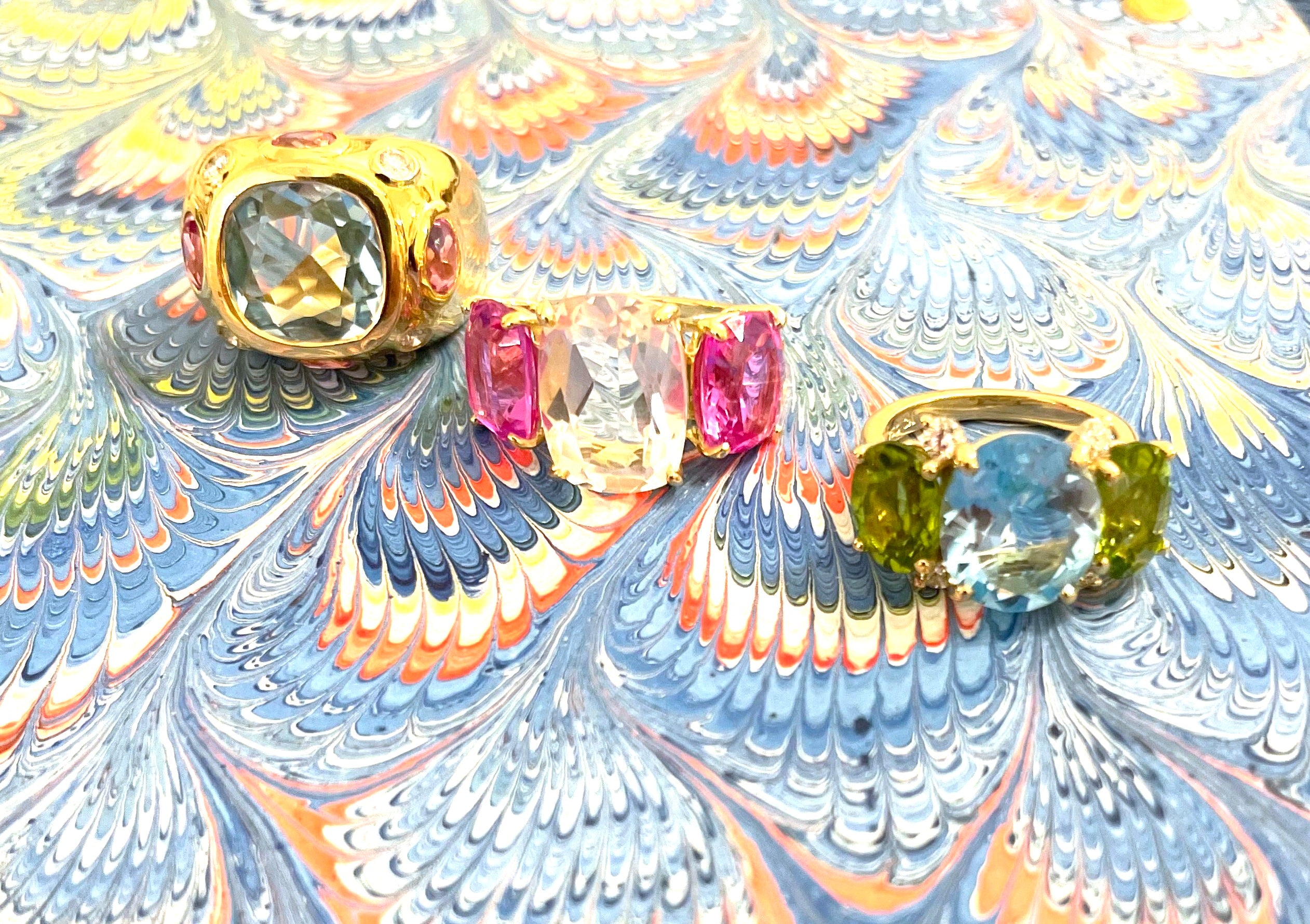 Elegant Single Stone Citrine Ring with Gold Rope Twist Border