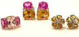 Large GUM DROP™ Earrings with Citrine and Pink Topaz and Diamonds