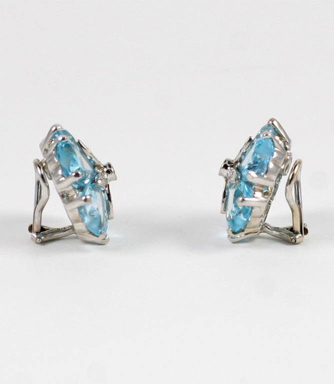 18kt Yellow Gold Large Sand Dollar Earring with Amethyst and Diamonds