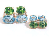 Mini GUM DROP™ Earrings with Peridot and Blue Topaz and Diamonds