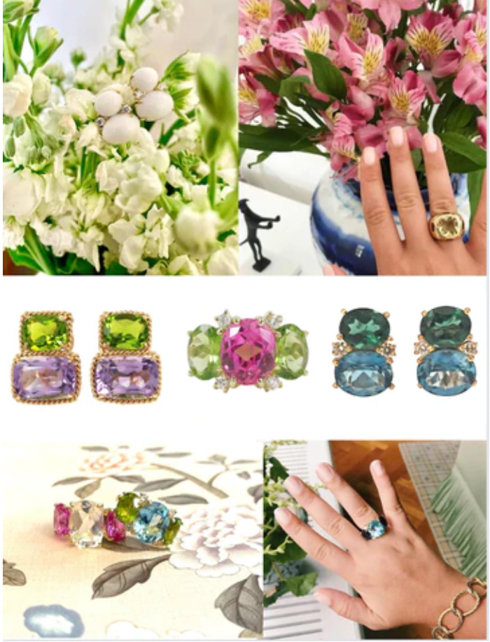 Medium 18kt White Gold GUM DROP™  Ring with Morganite and Amethyst