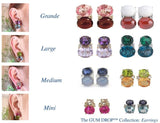 Medium GUM DROP™ Earrings with Rock Crystal and Blue Topaz and Diamonds