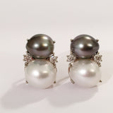 Large GUM DROP™ Earrings with South Sea Pearls and Diamonds